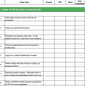 Download Start Up Checklist | PPS Practice Start Up Services